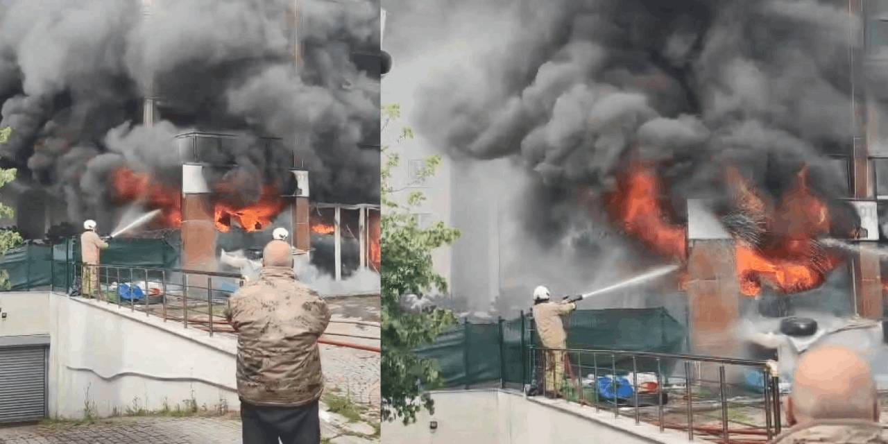 Pendik'te 7 katlı binada yangın!