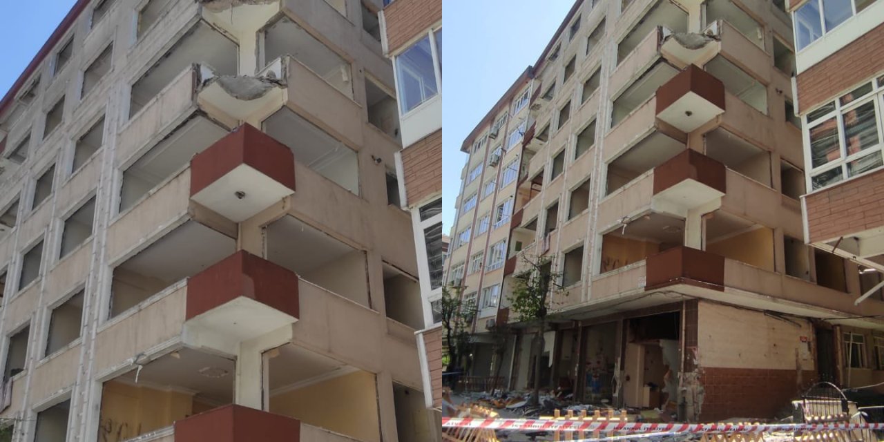 Deprem Bahçelievler’de binanın balkonunu yıktı: 1 yaralı