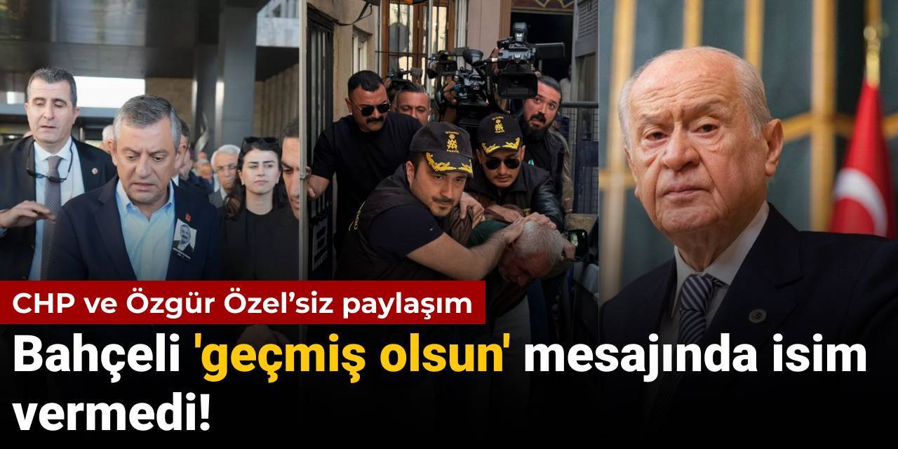 Bahçeli 'geçmiş olsun' mesajında isim vermedi!