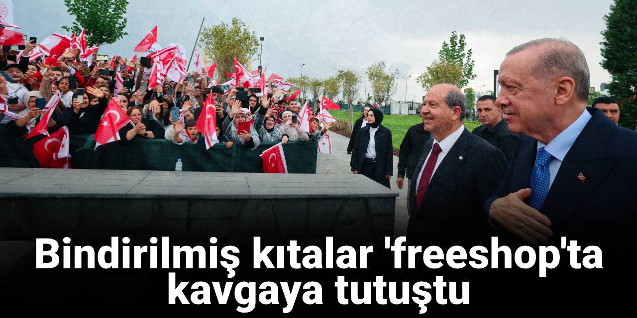 Bindirilmiş kıtalar freeshop'ta kavgaya tutuştu