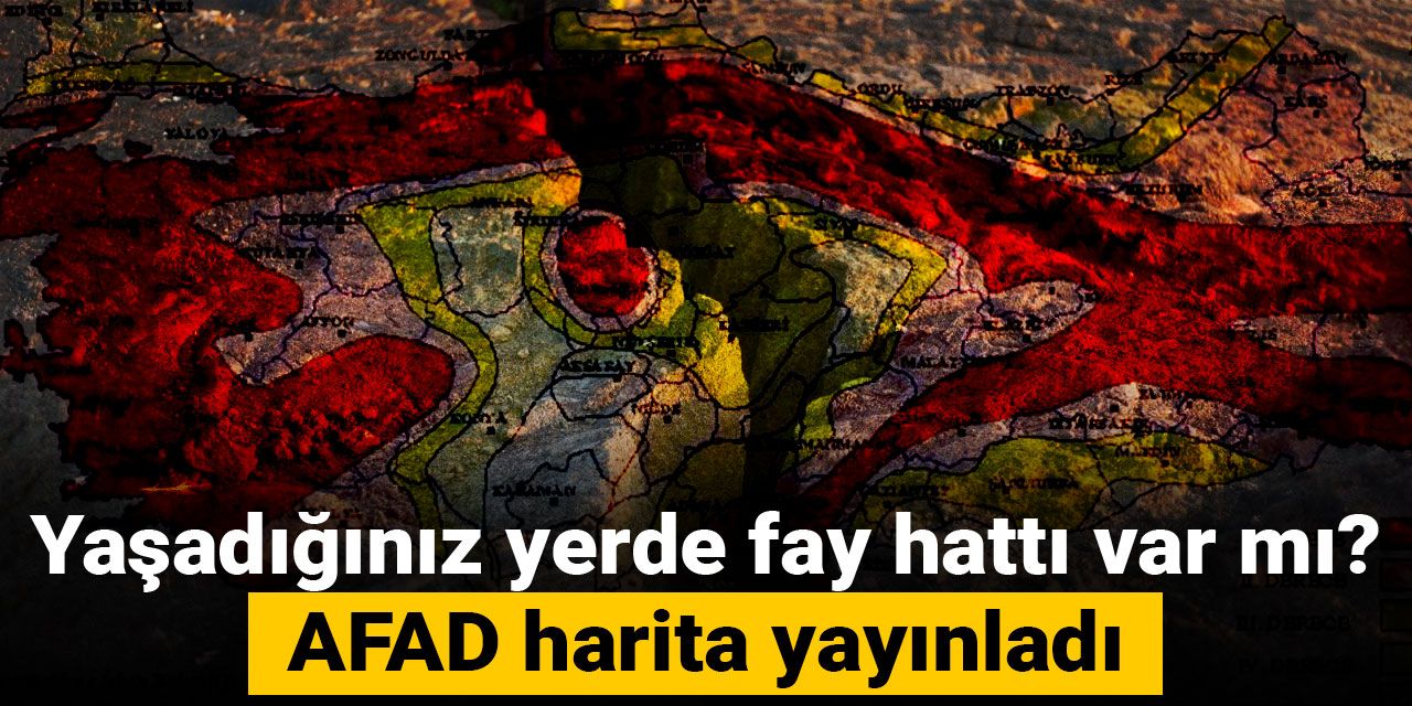 Yaşadığınız yerde fay hattı var mı? AFAD harita yayınladı
