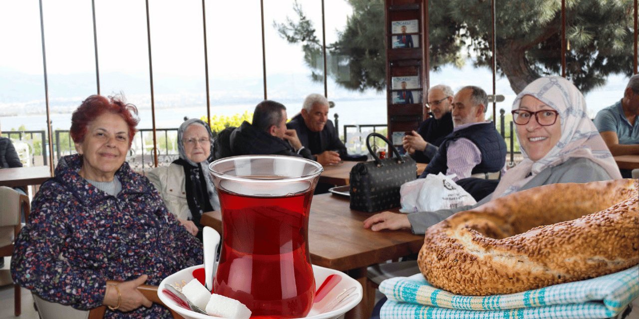 60 yaş üstüne çay kahve simiti bedava yaptı: Akın akın gidiyorlar