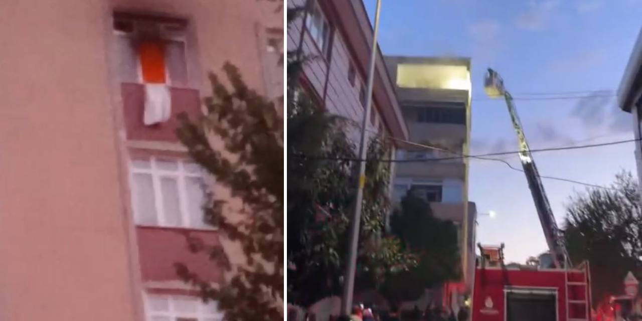 Küçükçekmece'de 6 katlı binada yangın çıktı