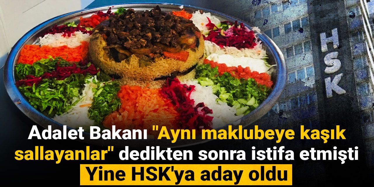 Adalet Bakanı "Aynı maklubeye kaşık sallayanlar" dedikten sonra istifa etmişti: Yine HSK'ya aday oldu