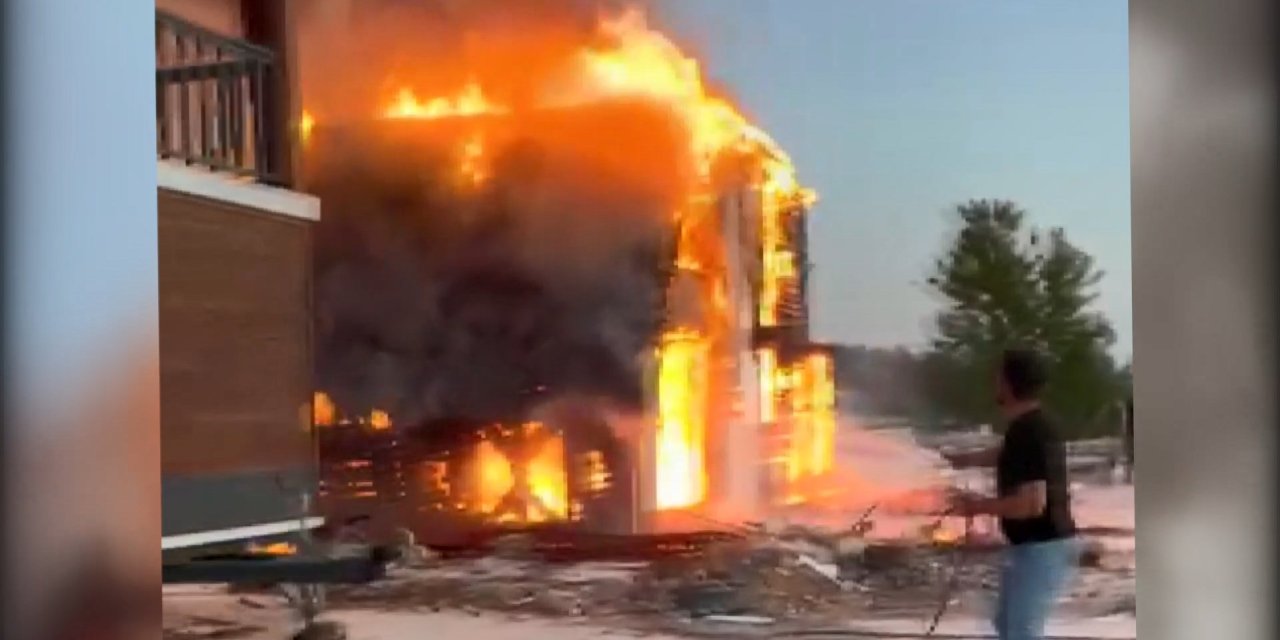 Yangında tiny house kül oldu