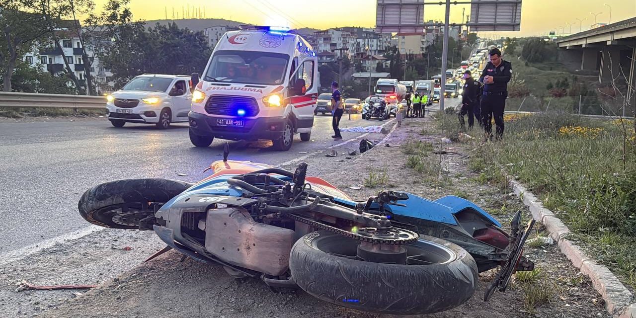 Kocaeli'de kaza yapan motosiklet sürücüsü yaşamını yitirdi
