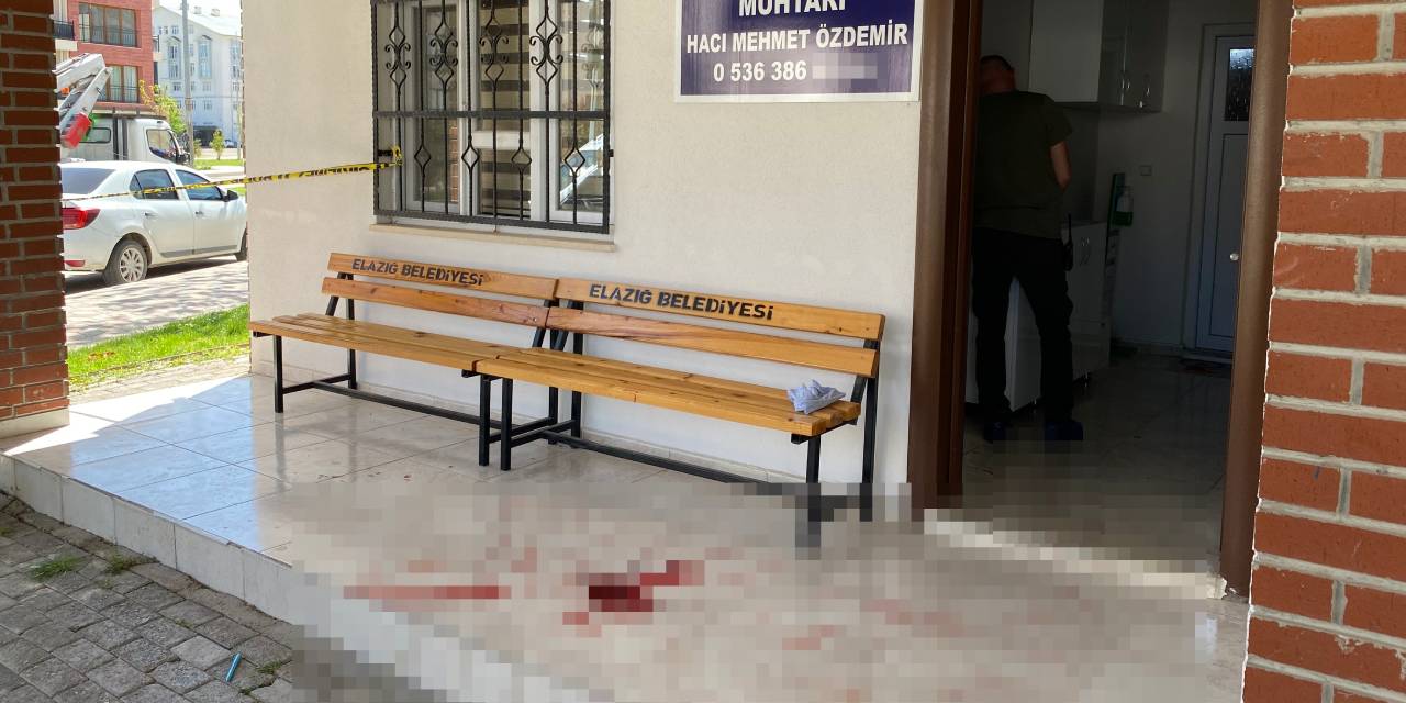 Mahalle muhtarına makamında silahlı saldırı