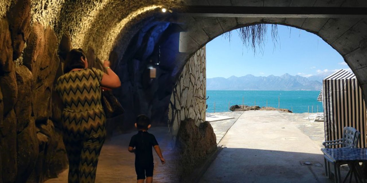 Para için Antalya'nın simgesini delip geçtiler! Turislere gizli tüneller ortaya çıktı