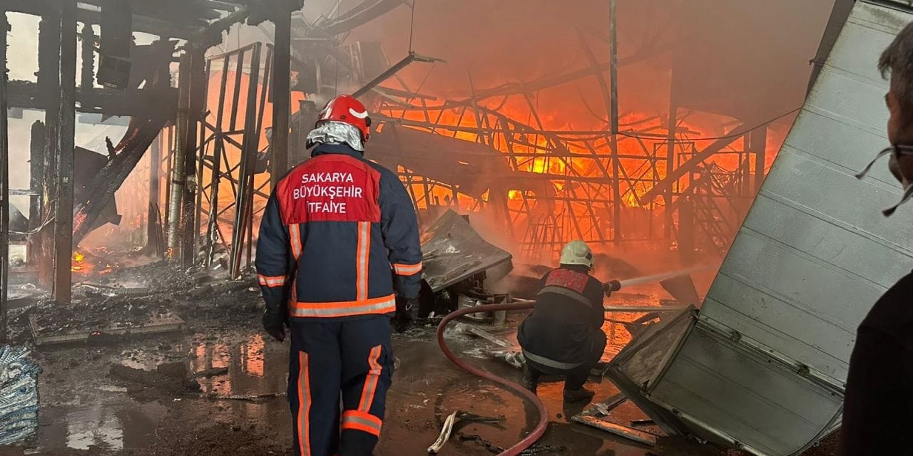 Fındık fabrikasında korkutan yangın