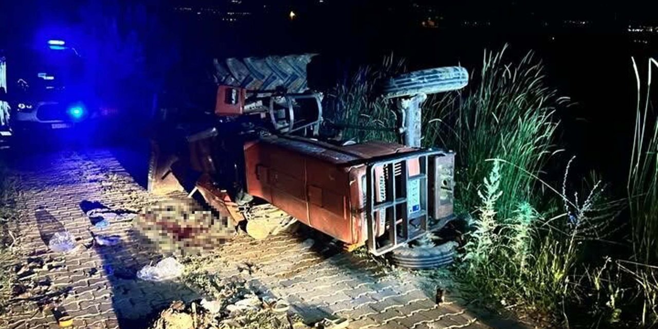 Manisa'da traktör devrildi: Sürücü kurtarılamadı eşi ağır yaralı