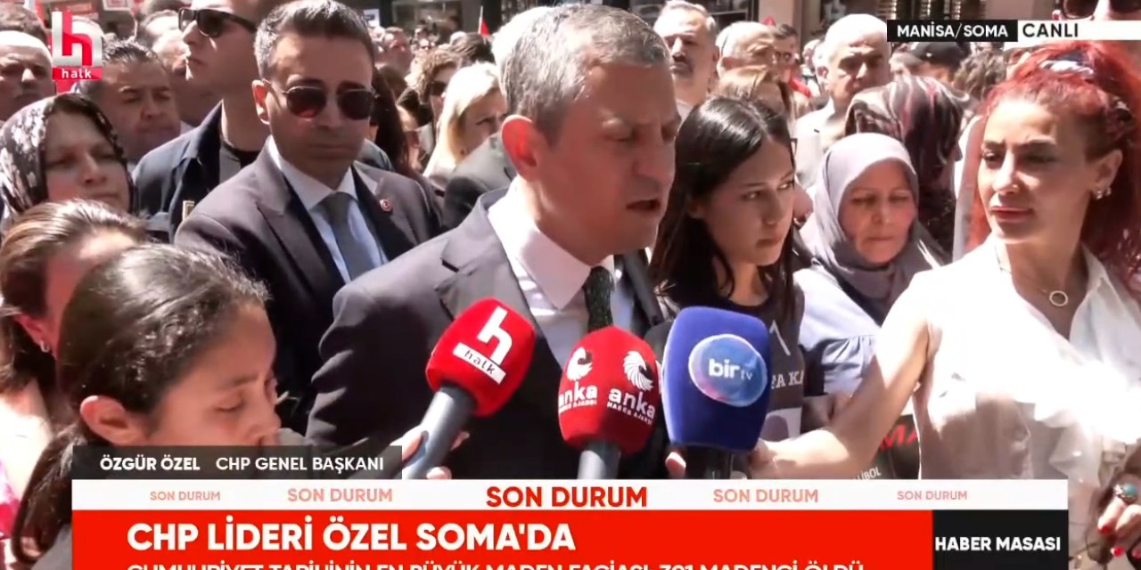 Özgür Özel konuştu Soma'da ölen madencinin kızı ağladı