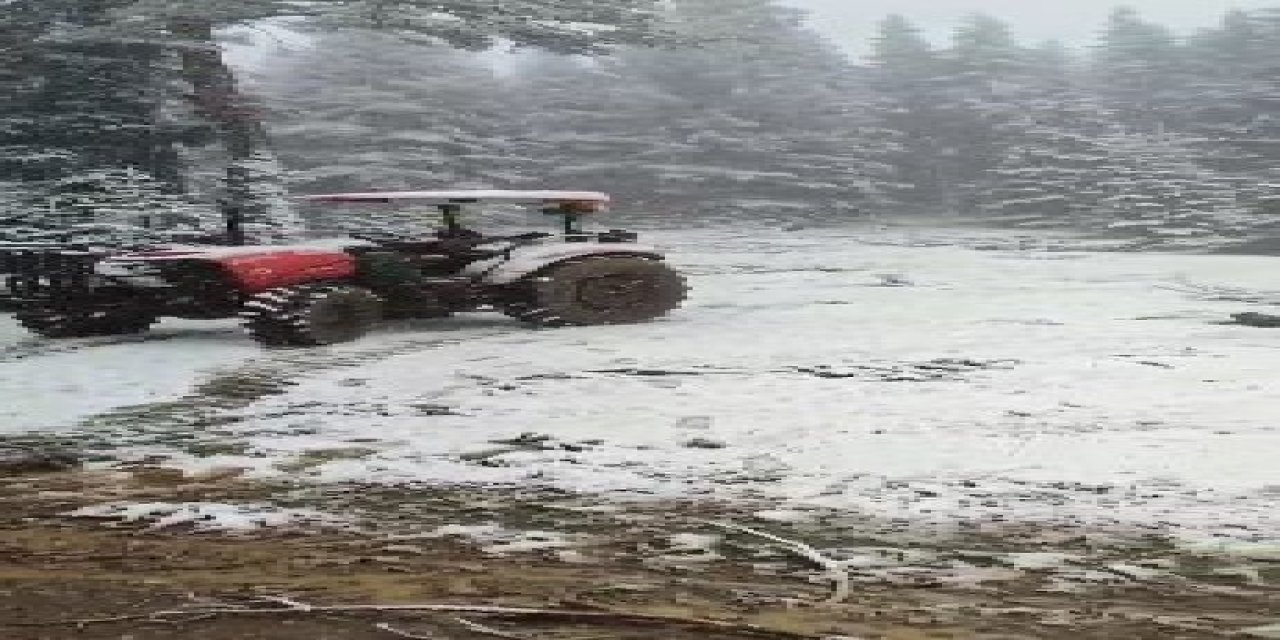 Çorum’da mayıs ayında kar yağışı şaşkınlığı