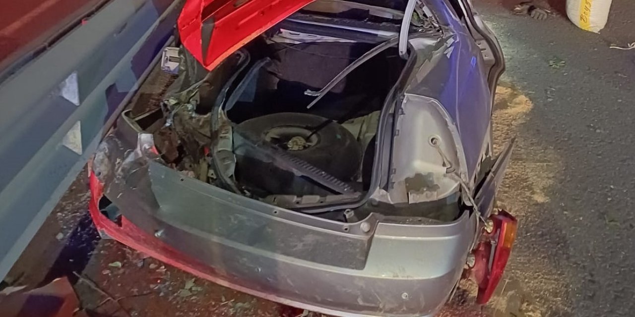 Zonguldak'ta otomobil bariyere çarptı: 1 ölü