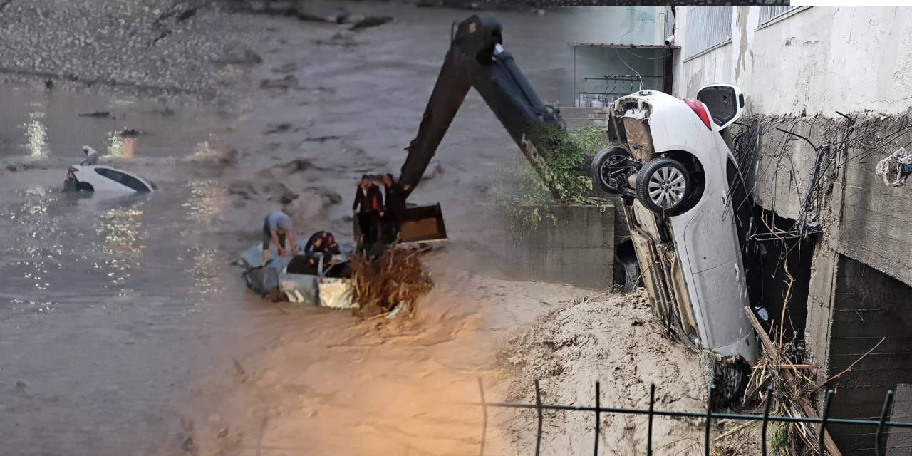 Osmaniye sel felaketiyle sarsıldı: Araçlar akıntıya kapıldı