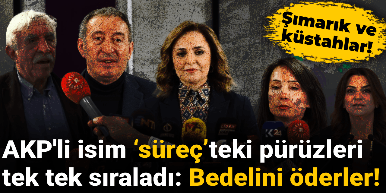 AKP'li isim 'süreç'teki pürüzleri tek tek sıraladı: Bedelini öderler! "Şımarık ve küstahlar"