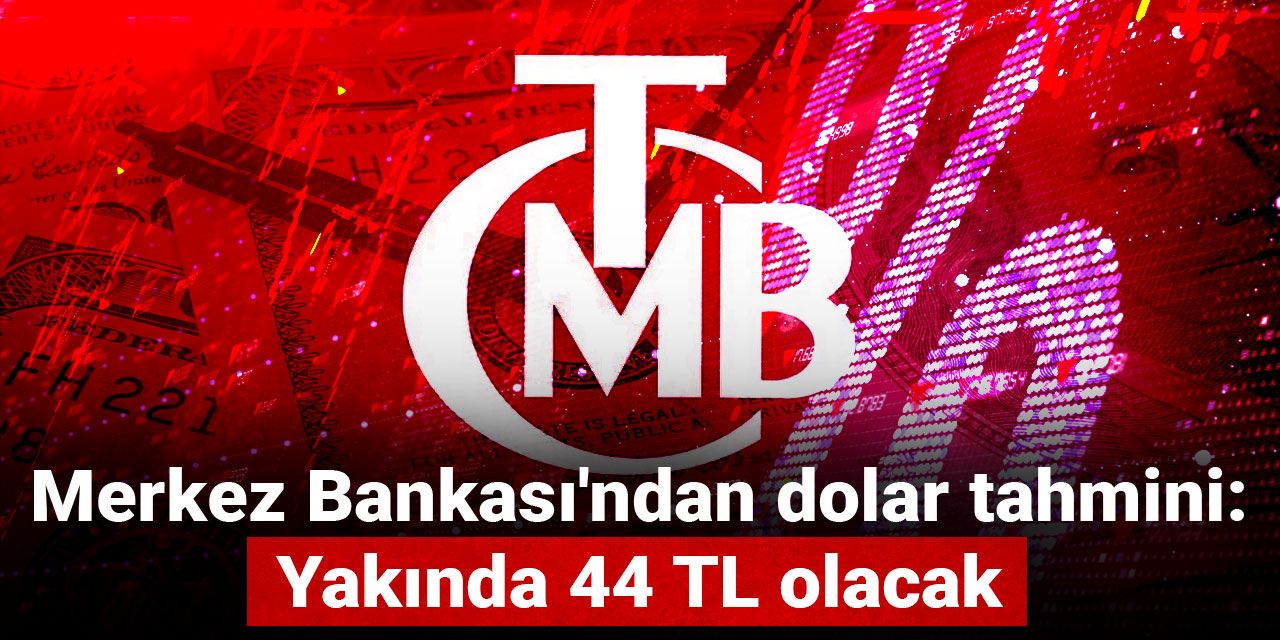 Merkez Bankası'ndan dolar tahmini: Yakında 44 TL olacak
