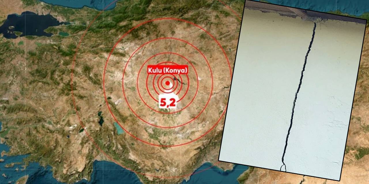 Konya'yı sarsan depremin etkileri ortaya çıktı