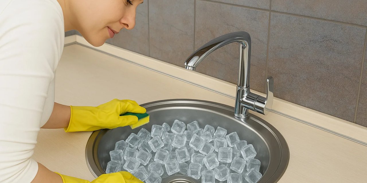 Lavabo giderinizi buz küpleriyle temizleyin: Pahalı temizleyicilerden daha iyi işe yarayan bir numara
