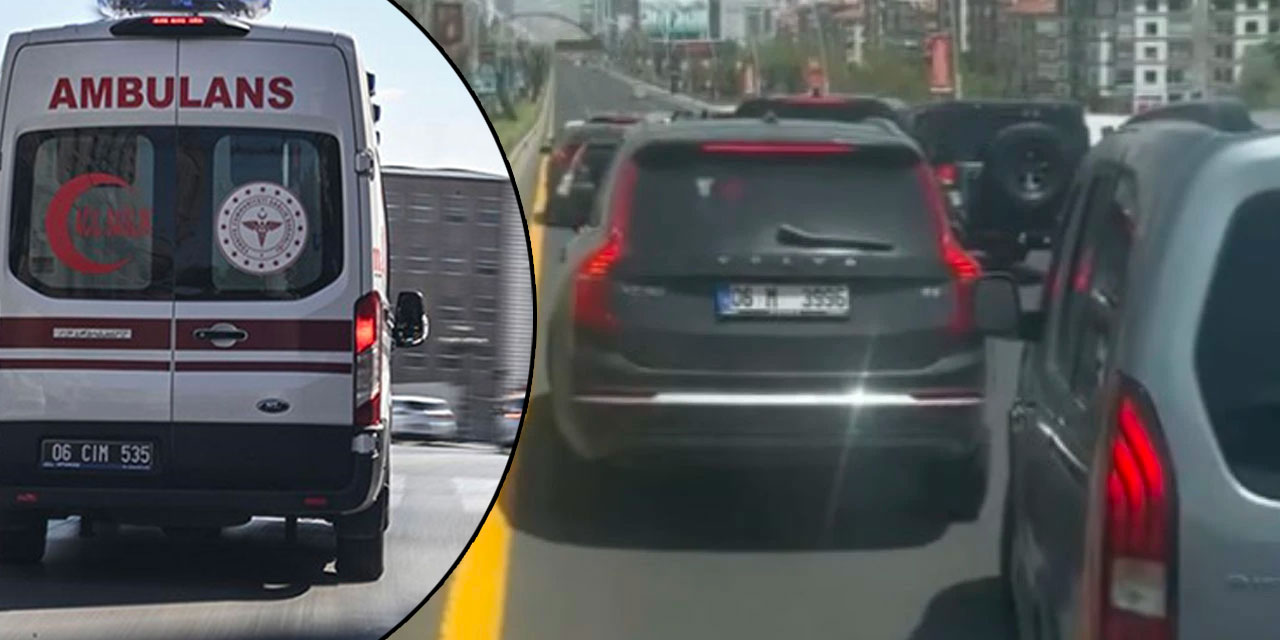 Yol kapatıp ambulansa izin vermeyen düğün konvoyuna ceza