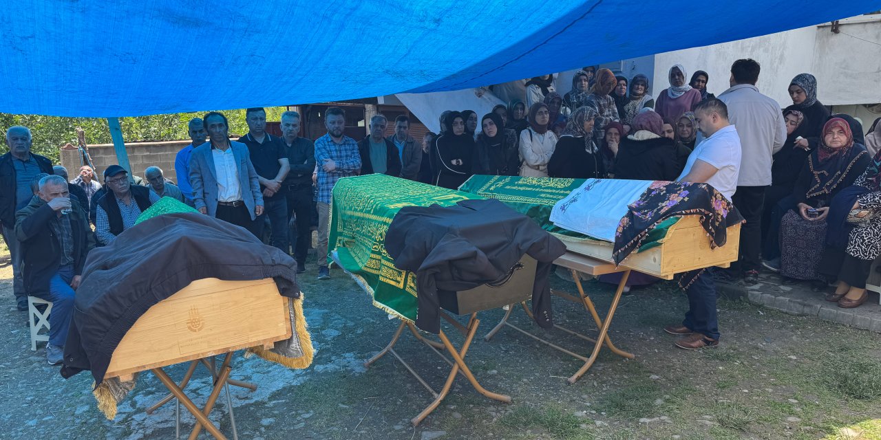 Bartın'da akrabaları tarafından öldürülen aile toprağa verildi