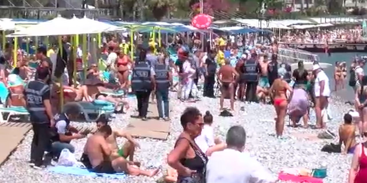 Polisten sahillerde şok uygulama