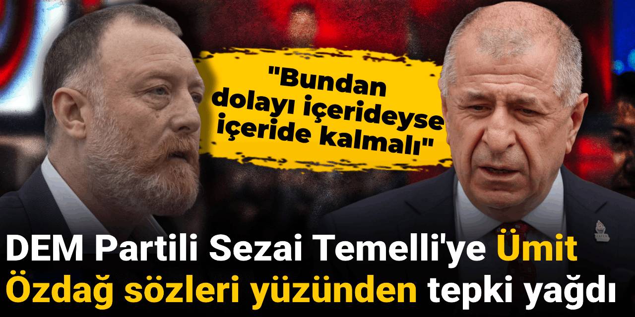 Sezai Temelli'nin 'Ümit Özdağ için ırkçılık nedeniyle içerdeyse içerde kalmalı' sözleri tepki topladı