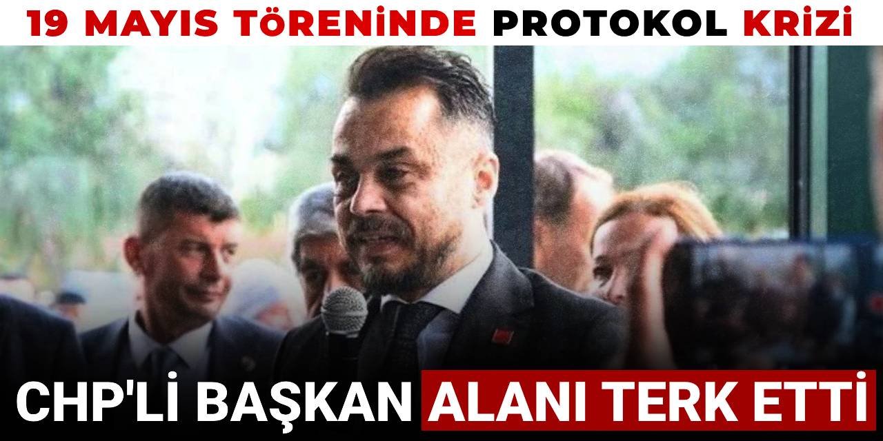CHP'li başkan alanı terk etti: 19 Mayıs töreninde protokol krizi