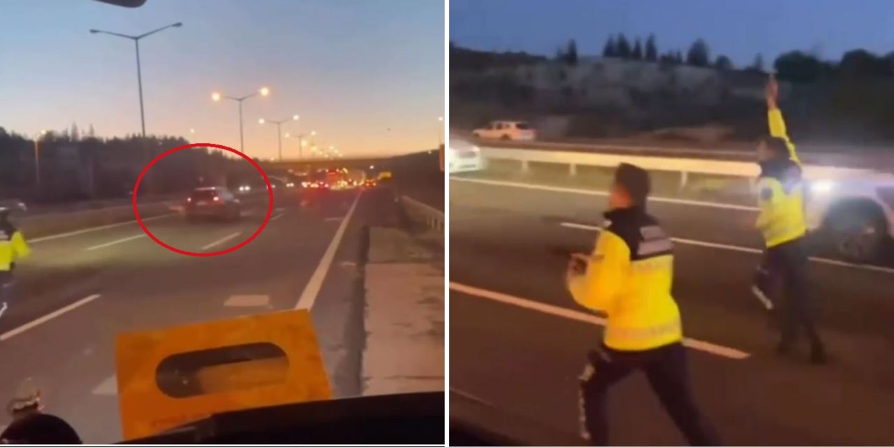 'Dur' ihtarına uymadı, ters yöne kaçtı! O anlar kamerada