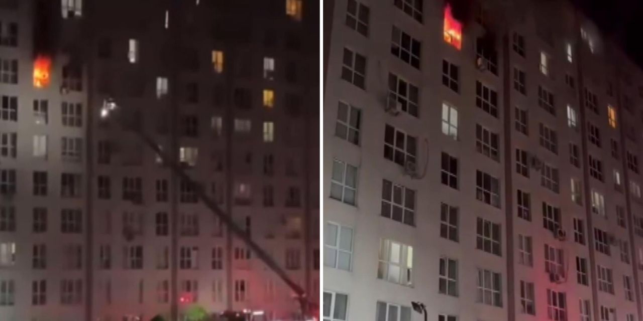 Esenyurt'ta dehşet veren yangın: 8. kattan aşağı atladı