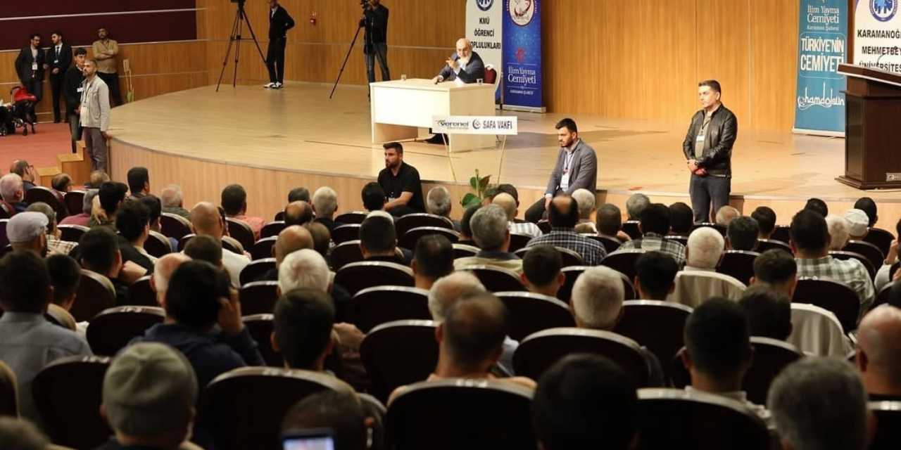 Çocuk yaşta evliliği savunan Nureddin Yıldız Karaman'da da protesto edildi: AKP'liler siper oldu!