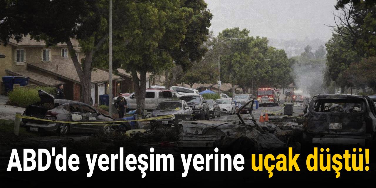 ABD'de yerleşim yerine uçak düştü!