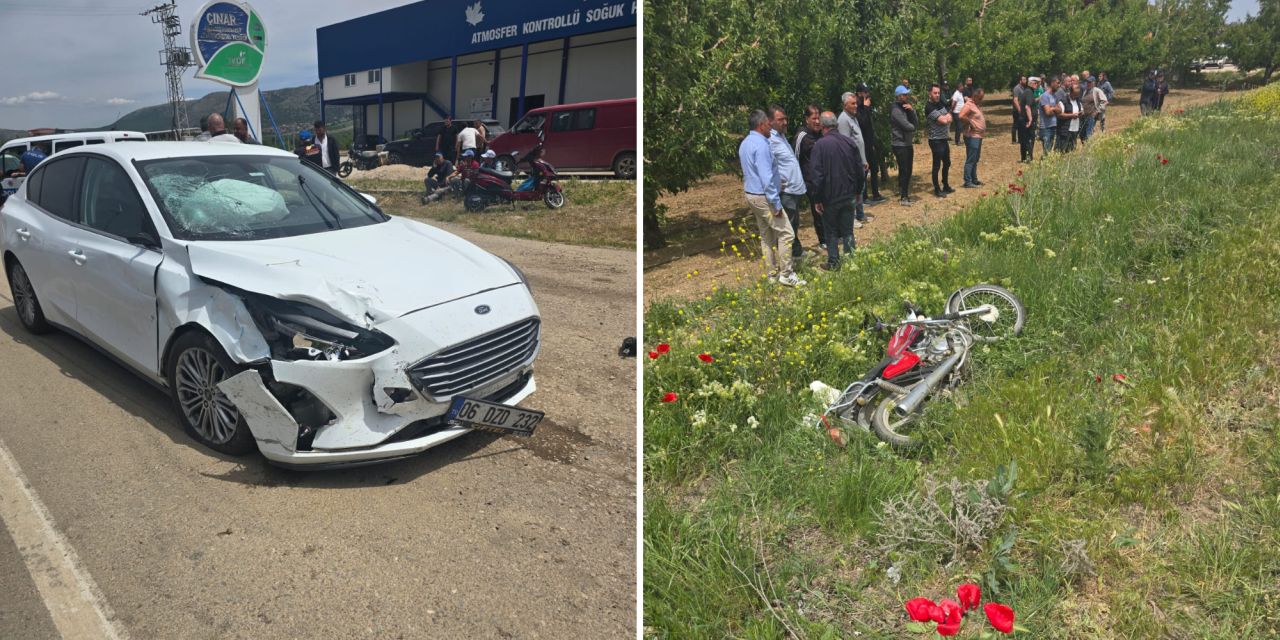 Gelendost’ta feci çarpışma: Motosiklet sürücüsü hayatını kaybetti