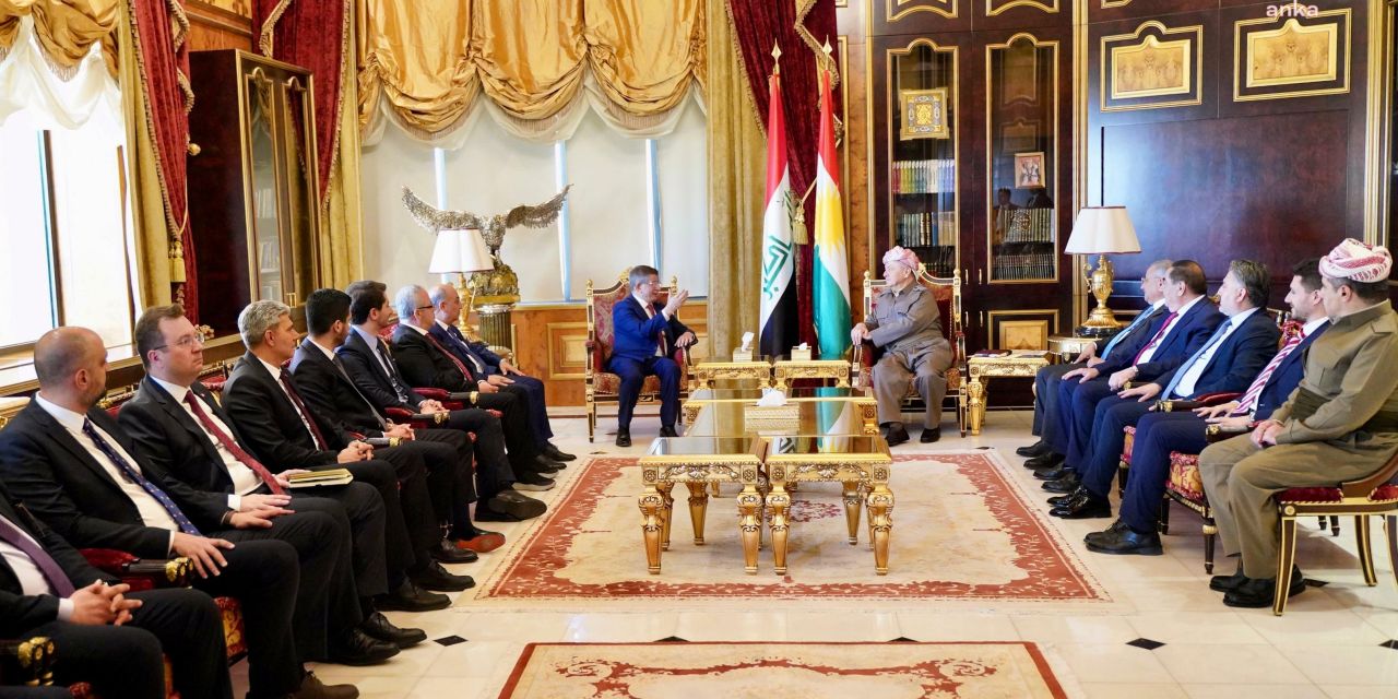 Davutoğlu, Irak Cumhurbaşkanı Reşid ve IKBY Başkanı Neçirvan Barzani ile görüştü