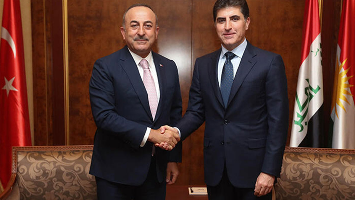 Çavuşoğlu, IKBY Başkanı Barzani ile görüştü