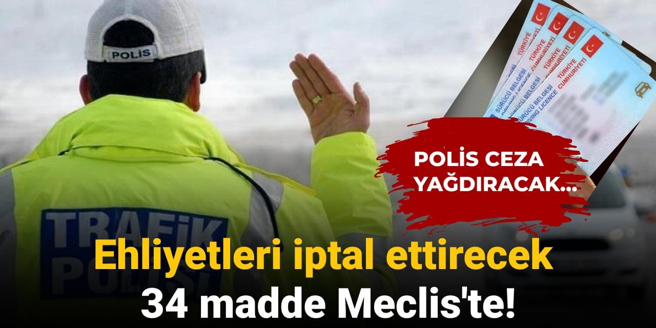 O ehliyetlerin tamamı iptal edilecek! Ceza yağdıracak 34 madde belli oldu