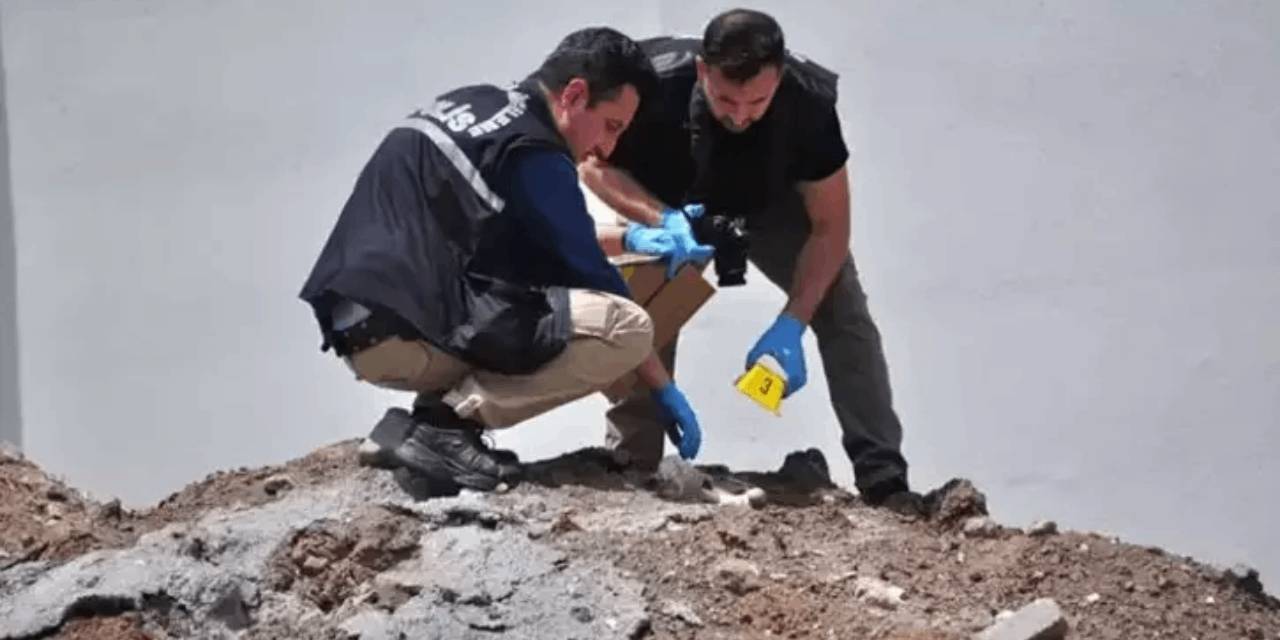 Okul binasının inşaat alanı bir anda olay yeri oldu!