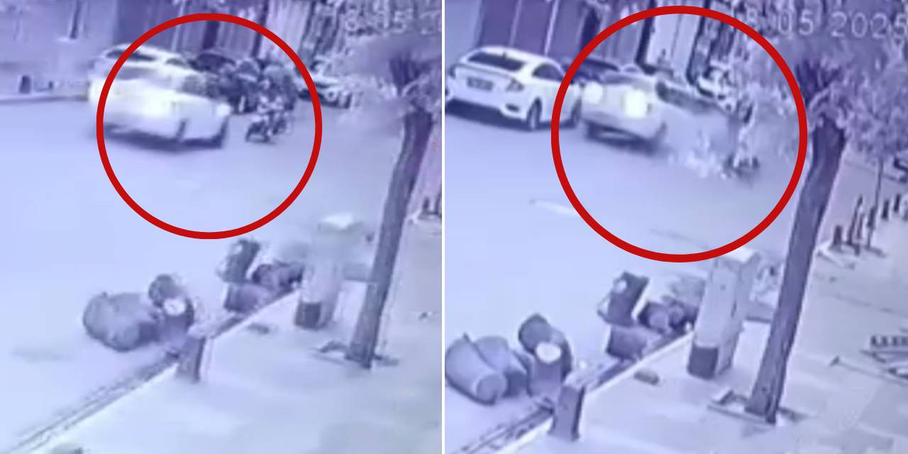 Motosikletli genç korkunç kazada ölümün kıyısından döndü!