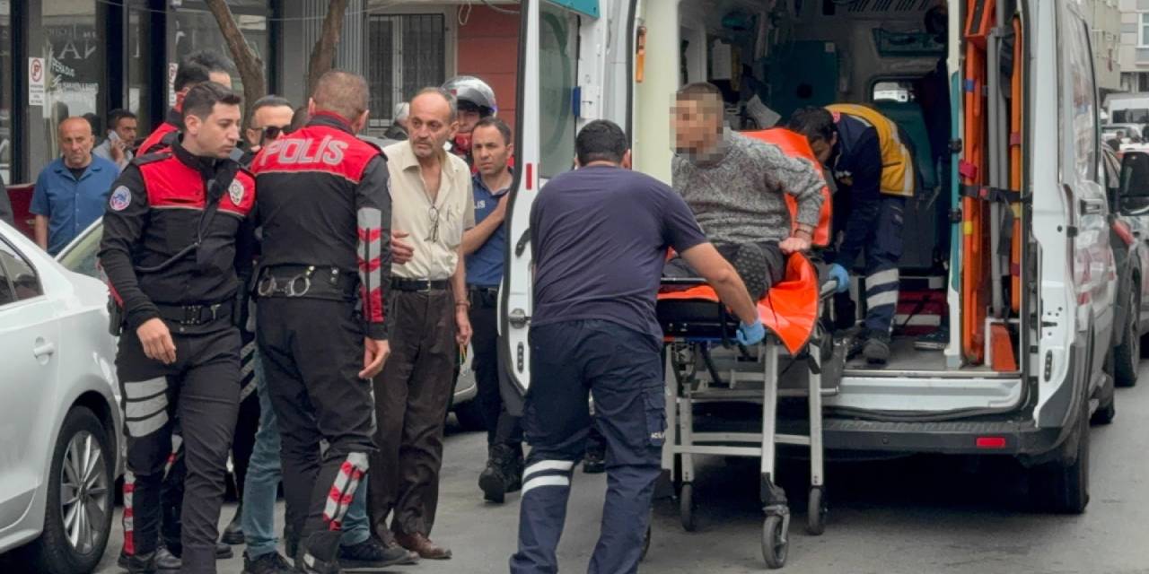 Polise bıçak çeken saldırgan ayağından vuruldu