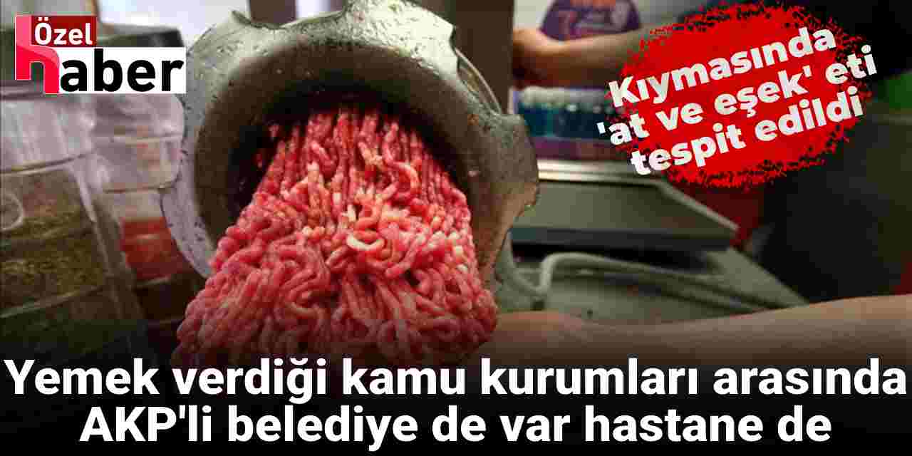 Kıymasında 'at ve eşek' eti tespit edildi: AKP'li belediyeye ve hastaneye yemek vermiş!