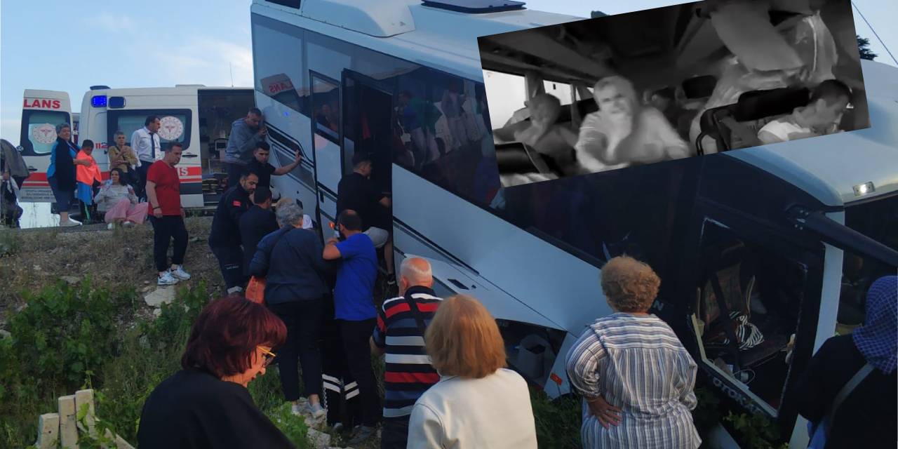 Tur otobüsü şarampole devrildi: Çok sayıda yaralı var