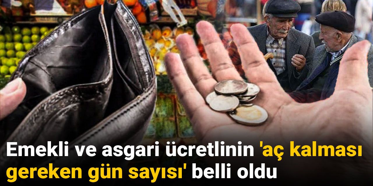 Emekli ve asgari ücretlinin 'aç kalması gereken gün sayısı' belli oldu
