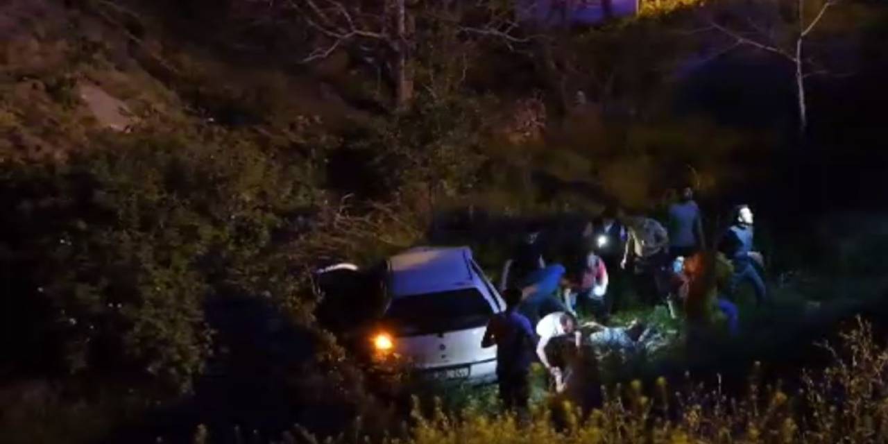 Kayseri'de otomobil dere yatağına uçtu: 5 kişi yaralandı