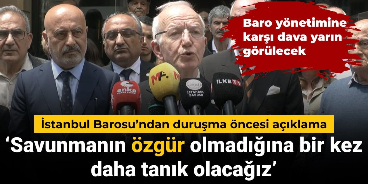 İstanbul Barosu yönetime açılan "terör örgütü propagandası" davası öncesi açıklama yaptı