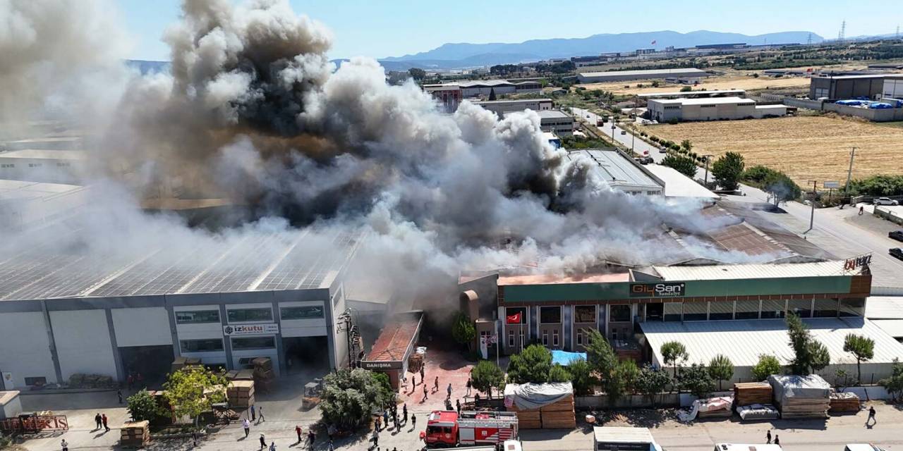 İzmir'de fabrika yangını: Çok sayıda ekip sevk edildi