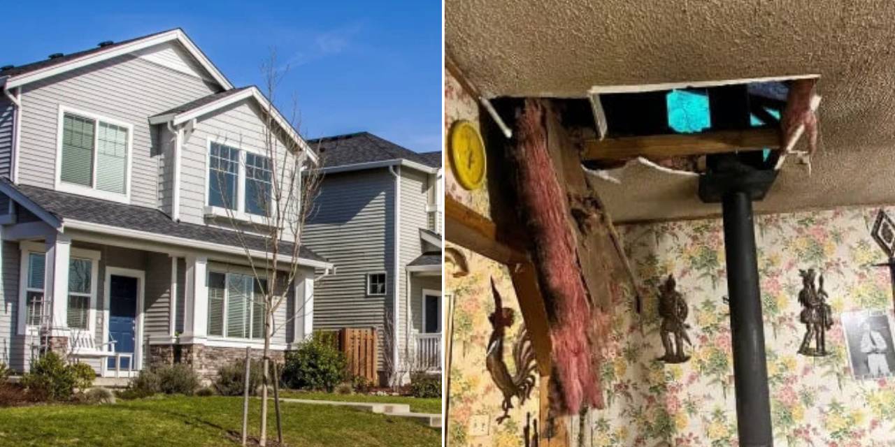 Uyandığında karşılaştı, hayretler içinde kaldı! Tavanı delerek içeri girmiş