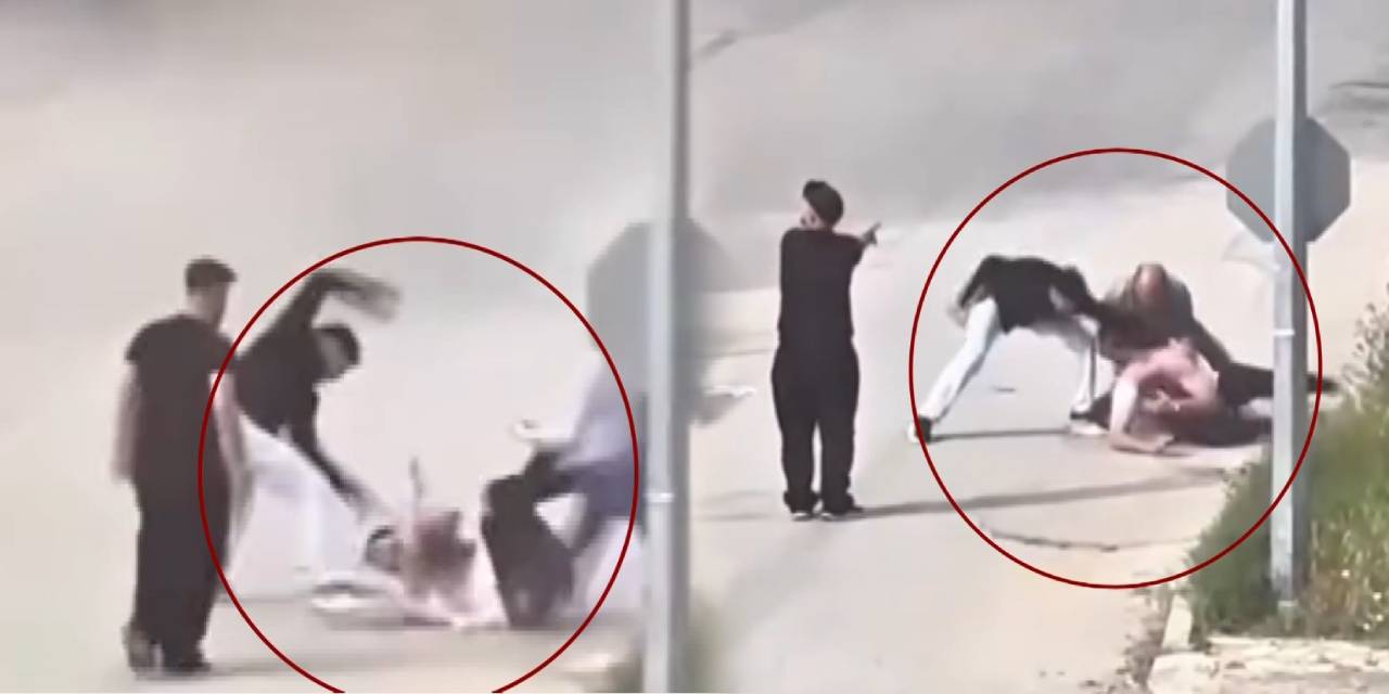 Sokak ortasında bir kişiyi acımasızca dövdüler