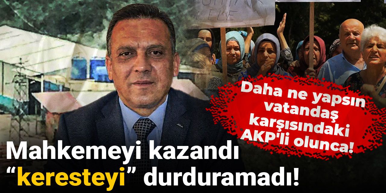 Daha ne yapsın vatandaş karşısındaki AKP'li olunca! Mahkemeyi kazandı, “keresteyi” durduramadı