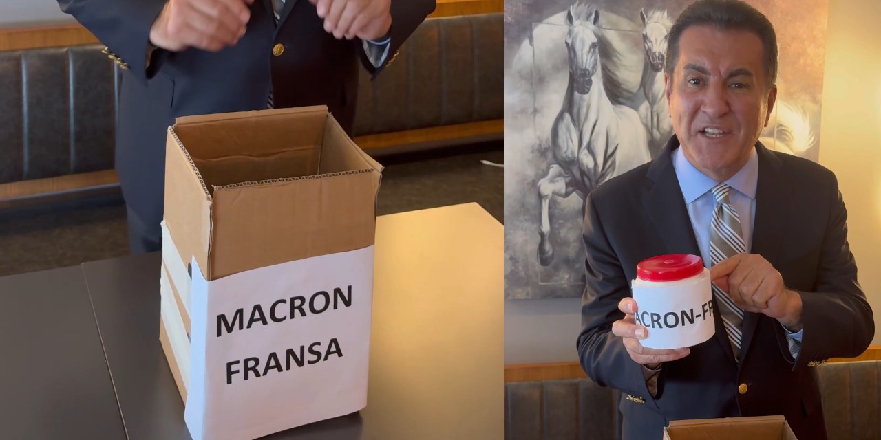 Macron tokadı yedi Mustafa Sarıgül sloganı buldu