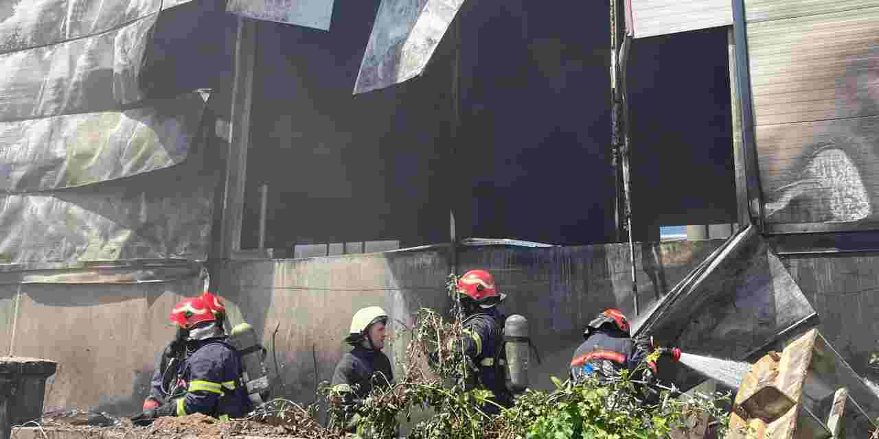 Sakarya'da kontrplak üretim tesisinde yangın