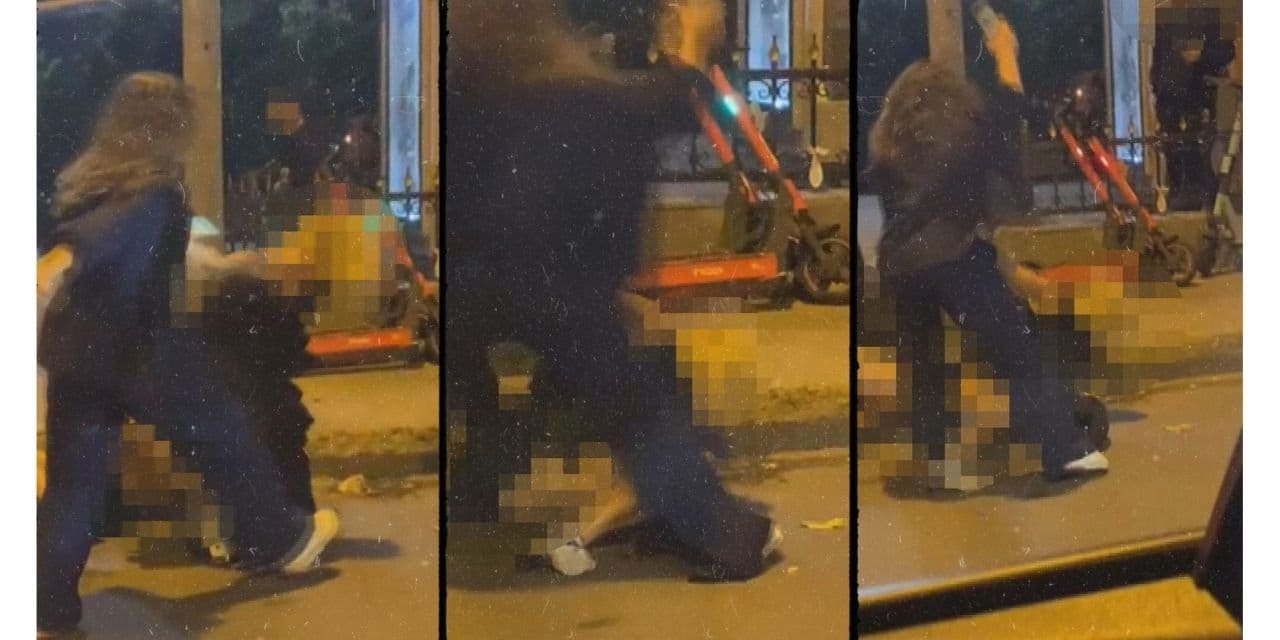 Beşiktaş'ta sokak ortasında saç saça kavga ettiler!